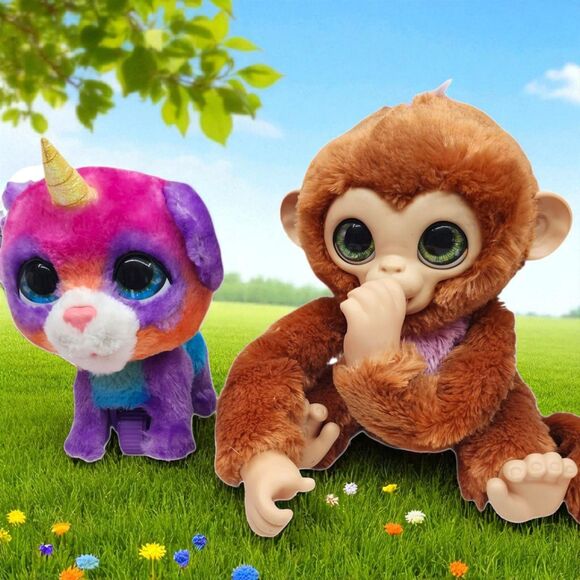 FurReal Friends Pandacorn and Monkey Interactive Pet Toys Hasbro Plushes Toy - Picture 1 of 14